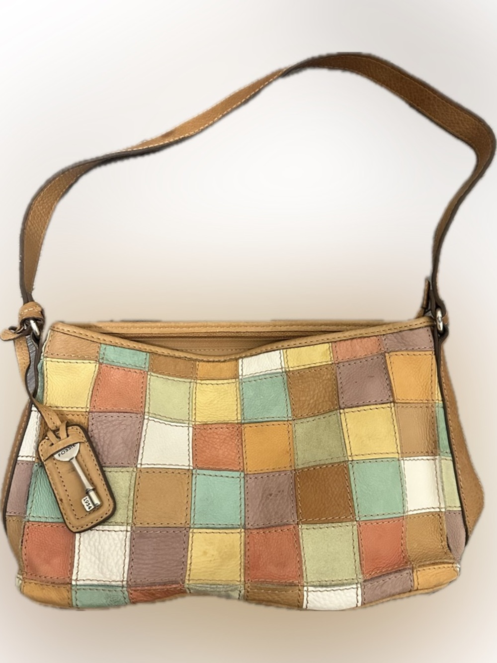 Fossil Leather Shoulder Bag - Multicolor